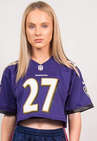 NIKE NFL CROPPED JERSEY TOP BALTIMORE RAVENS