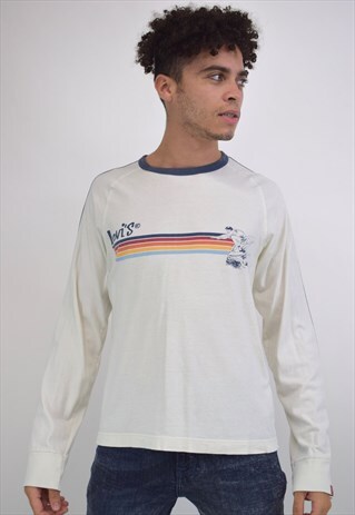 VINTAGE 90S LEVIS WHITE LONG SLEEVE SHIRT