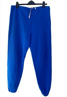 Vintage Russell Athletic 90s blue tracksuit bottom in blue 