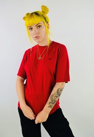 VINTAGE NIKE EMBROIDERED SWOOSH T-SHIRT