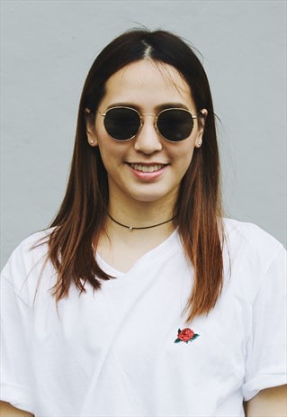 CLASSIC ROUND SUNGLASSES - BLACK