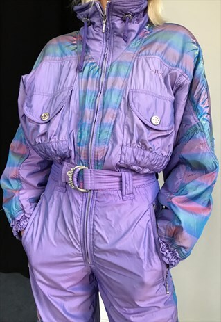 VINTAGE 90' OLDSCHOOL UNISEX COOL PURPLE ELLESSE SKI SUIT