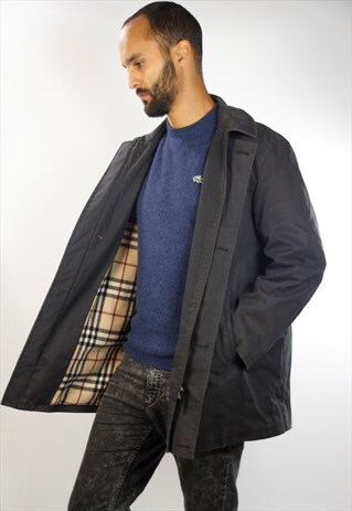 BURBERRY COAT / MENS COAT / GREY COAT