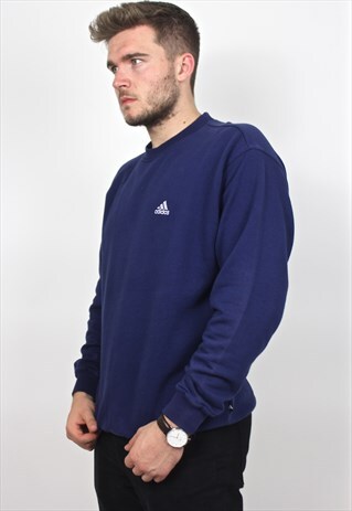 90'S RETRO NAVY LOGO SWEATSHIRT
