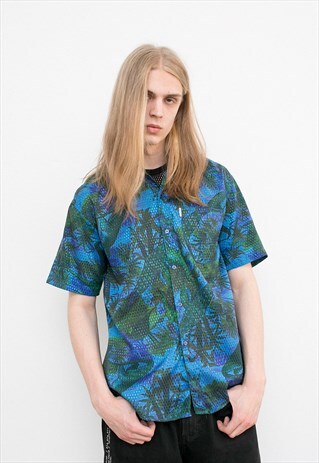 VINTAGE HAWAIIAN SHIRT PALM TREE SHORT SLEEVED FESTIVAL