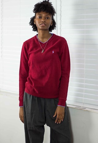 VINTAGE POLO RALPH LAUREN JUMPER SWEATSHIRT LOGO S 9.4