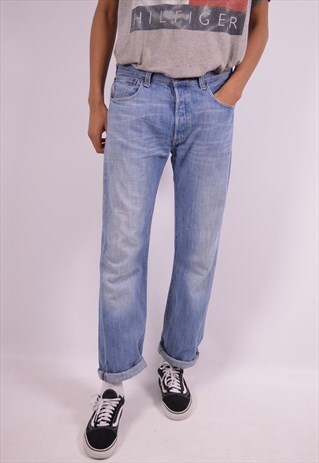 LEVI'S 501 MENS VINTAGE JEANS W34 L34 BLUE 90S