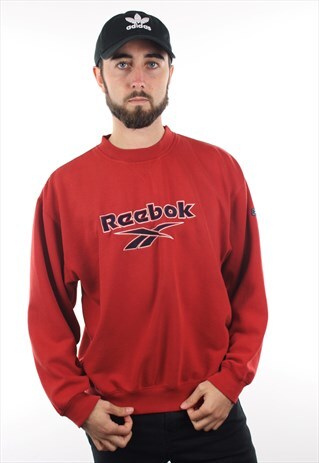 VINTAGE 90S REEBOK BIG LOGO SWEATSHIRT JUMPER