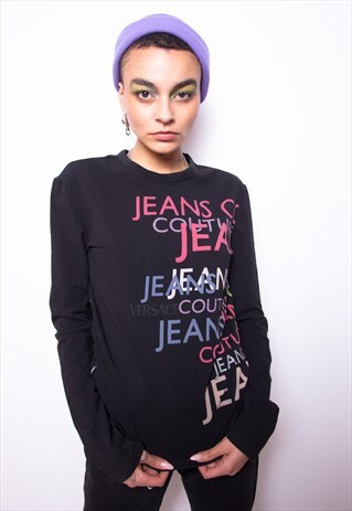 VINTAGE 90S VERSACE LONG SLEEVE TOP ID:A146