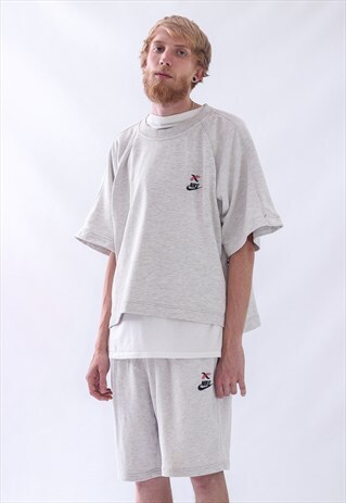 VINTAGE MENS NIKE CROSS TRAINING SWEAT SUIT SHORTS SLEEVE