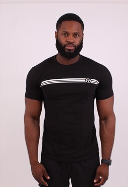 Vintage Sergio Tacchini Black T-Shirt
