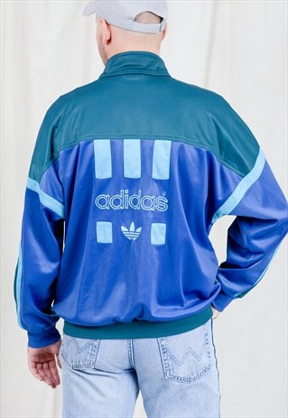 Adidas track jacket vintage 80s tracksuit top sweatshirt XL | Uncle Ed ...