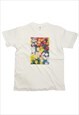 VINTAGE PASTEL ART FLORAL T-SHIRT WITH VIBRANT PRINT