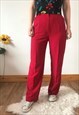 Vintage High Waisted Red Trousers.
