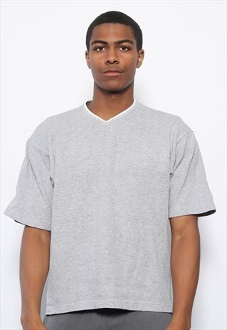 VINTAGE NIKE BIG LOGO T-SHIRT GREY