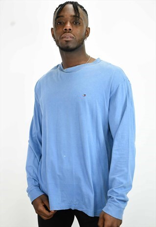 LIGHT BLUE TOMMY HILFIGER LONG SLEEVE T-SHIRT
