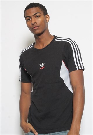 VINTAGE ADIDAS LOGO T-SHIRT BLACK