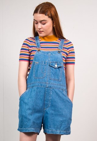 VINTAGE 90'S DUNGAREES BLUE DENIM OVERSIZED SHORTS