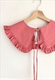 OVERSIZED DETACHABLE COLLAR- DRIED ROSE