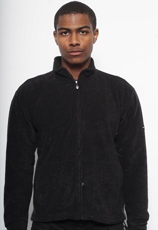 VINTAGE CHAMPION FULL ZIP FLEECE BLACK