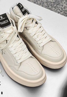 High Platform sneakers melted classic trainers in cream