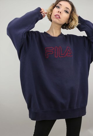 VINTAGE 90S OVERSIZED FILA SWEATER SWEATSHIRT
