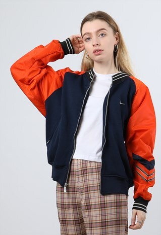 VINTAGE NIKE MEDIUM NAVY BOMBER JACKET