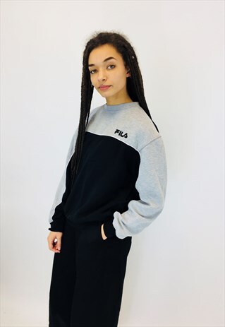 VINTAGE FILA EMBROIDERED SWEATSHIRT