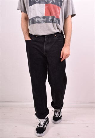 LEVI'S 550 MENS VINTAGE JEANS W36 L30 BLACK 90S