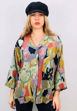 VINTAGE OVERSIZED PATTERN SHIRT