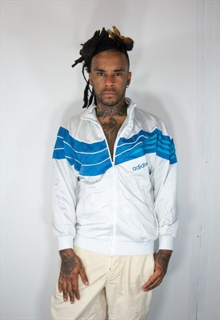 ADIDAS WHITE VINTAGE TRACKSUIT TOP