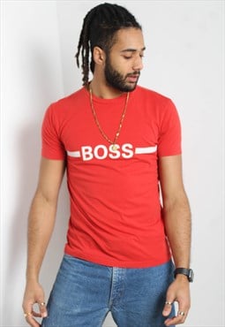 Vintage Hugo Boss T-Shirt Red