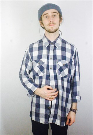 VINTAGE CHECK FLANNEL SHIRT