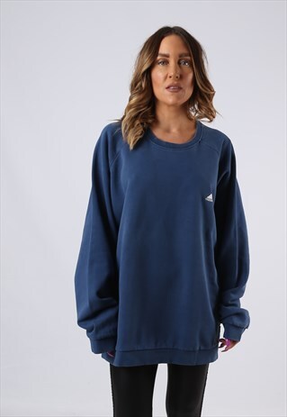 VINTAGE ADIDAS SWEATSHIRT JUMPER OVERSIZED BLUE XXXL (ACT)
