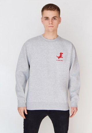 GREY TI AMO REX (RED) SWEATSHIRT