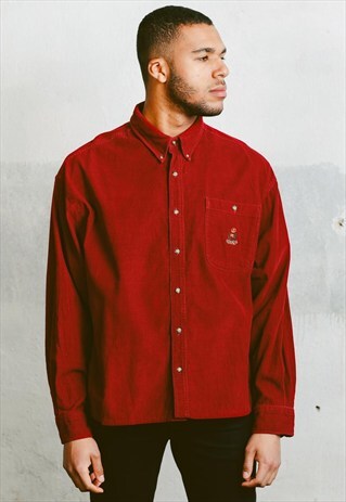 VINTAGE 90S CORDUROY OXFORD SHIRT