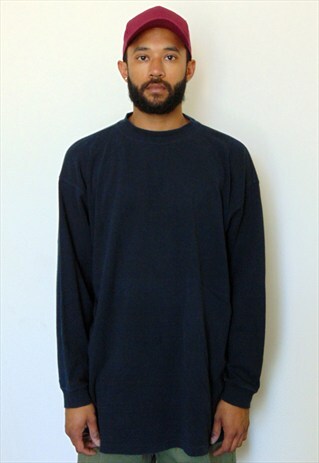 90S MINIMALIST SPORTWEAR MOCK NECK FADED BLACK TEE XXL