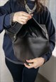 VINTAGE 80'S BLACK STRIPED ENVELOPE CLUTCH BAG