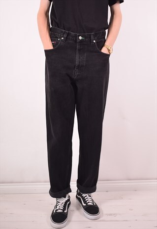 TOMMY HILFIGER MENS VINTAGE JEANS W32 L32 BLACK 90S