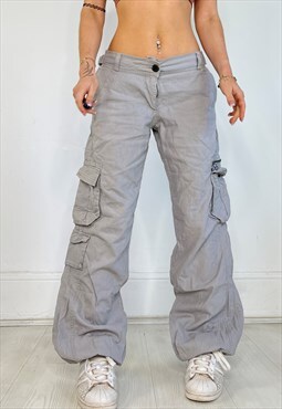Vintage Y2k Parachute Pants Cargo Trousers Baggy Loose 90s