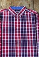 NAUTICA RED CHECKED LONG SLEEVED SHIRT 