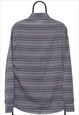VINTAGE GREY PATTERN LONG SLEEVED SHIRT WOMENS