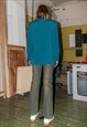 90'S VINTAGE OVERSIZED CLASSY BLAZER IN DARK TEAL