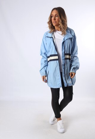 K-WAY PLUS WINDBREAKER RAIN MAC JACKET VINTAGE UK 16 (E4V)