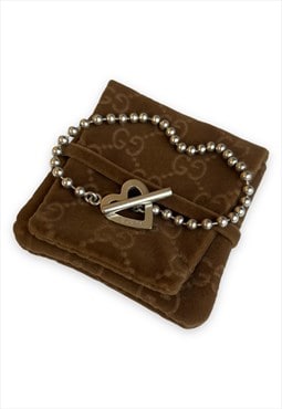 Gucci bracelet jewellery heart boule chain toggle 925 silver