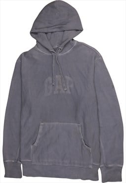 Vintage 90's Gap Hoodie Pullover Spellout Grey XLarge