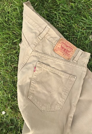 RARE VINTAGE 90'S CREAM LEVI 550 JEANS