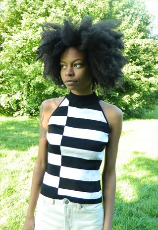 MONOCHROME HALTER TOP