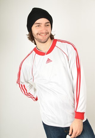 VINTAGE ADIDAS LONG SLEEVE SPORTS T-SHIRT WHITE