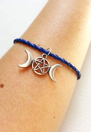 PENTAGRAM CHARM BRACELET NAVY BLUE